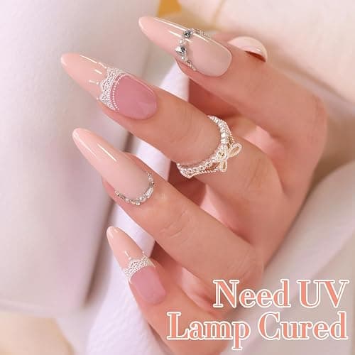 Double Rhythm 0.5 Oz Gel Nail Polish Neutral Natural Same Color Same Bottle Translucent Light Milky Pastel 15ML Manicure French Design Art DIY at Home (Nude Pink-A1515) thumbnail 4