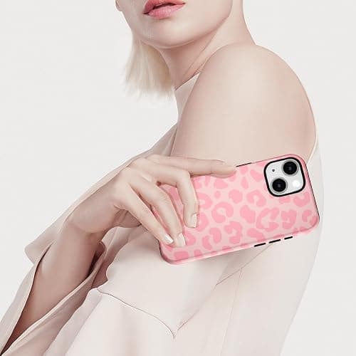 Svanove Cheetah Print Phone Case for iPhone 13/ iPhone 14 Case Girly, Cute Leopard Case for Women, Luxury Trendy Retro Cool Animal Print Design, Aesthetic Pattern Y2k Hard Shell Plastic Cover, Pink thumbnail 7