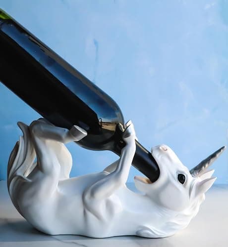 Ebros Wine of Sacred Purity Unicorn Wine Holder Figurine Kitchen Decoration Mystical Unicorn Glade Statue thumbnail 2