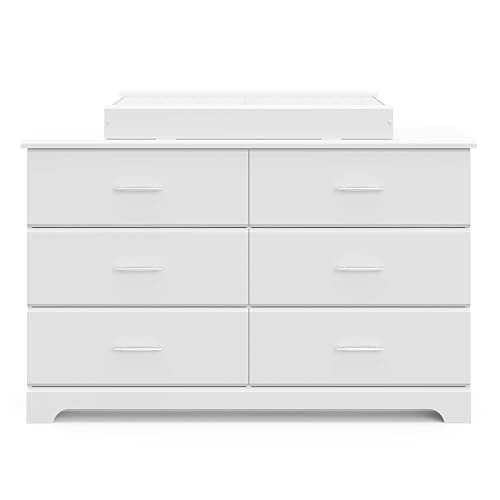 Storkcraft Brookside 6-Drawer Dresser (White) – GREENGUARD Gold Certified, White Dresser for Bedroom, Kids & Nursery Storage Chest, Safety Interlocking Drawers, Pre-Installed Tracks, Kids Chest thumbnail 14