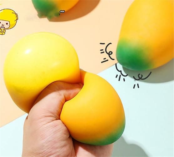 Dragon Fruit Squishy, Giant Dragonfruit Squishy Jumbo for Adults, Big Fruit Realistic Squeeze Slow Rising, Rebounding Sensory, Stress Relief Fidget Balls Creative Home Decor (Mix*4) thumbnail 5