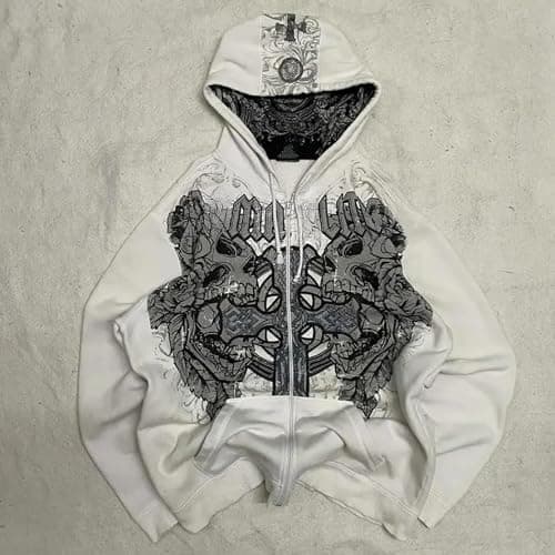 Pdxnyxx Streetwear Jacket Y2k Grunge Zip Up Hoodie Women Men Oversized Emo Goth 2000s Graphic Hoodie Baggy Sweatshirts thumbnail 3