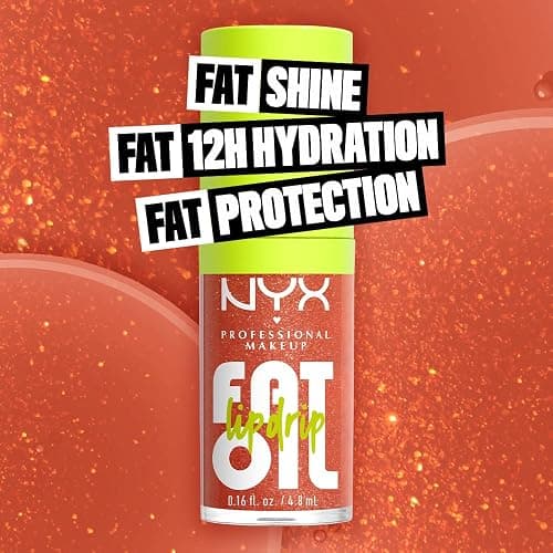 NYX PROFESSIONAL MAKEUP Fat Oil Lip Drip, Moisturizing Lip Oil Gloss, Vegan Tinted Formula, Up to 12 HR Hydration - Follow Back (Shimmering Warm Nude) thumbnail 2