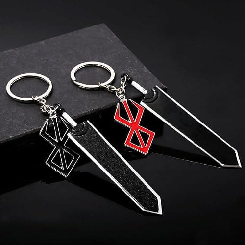 FunBoat Berserker Guts Sword Necklace Keychain - Berzerk Behelit Chains - Gift for Women Men and Fans thumbnail 6