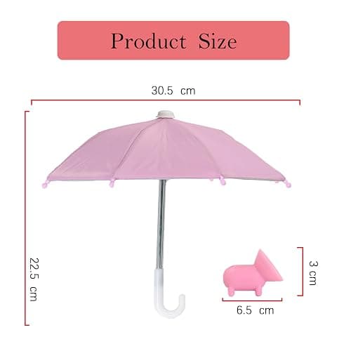 HZZADZXW Cell Phone Umbrella for Sun Shade, Universal Adjustable Stand with Cute Piggy Suction Cup, Outdoor Anti-Reflective Glare Blocking Cell Phone Sun Visor, Pink thumbnail 2