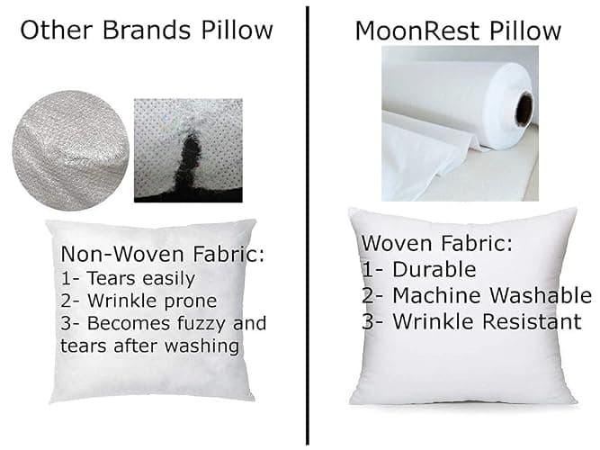 MoonRest® 13x21 Inch Synthetic Down Alternative Rectangle Pillow Insert Form Stuffer for Sofa Shams, Decorative Throw Pillow, Cushion and Bed Pillow Stuffing - Hypoallergenic 13“X 21” thumbnail 10