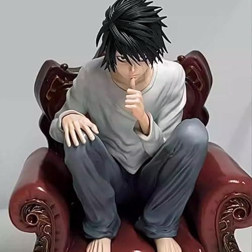 LUNK L Figure Anime Action Figures L Figurine Statue Anime Sitting Cartoon Model Sculpture Collectible Gifts for Fans 5.9in thumbnail 6