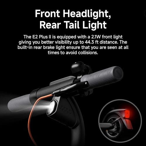 Segway Ninebot E2 Plus II/E2 Pro/E3 Pro Electric Scooter, 15.5–20 MPH, Long Range, Dual Elastomer Suspension (E3 Pro only), Foldable Adult Scooter, UL 2272 & 2271 Certified thumbnail 10