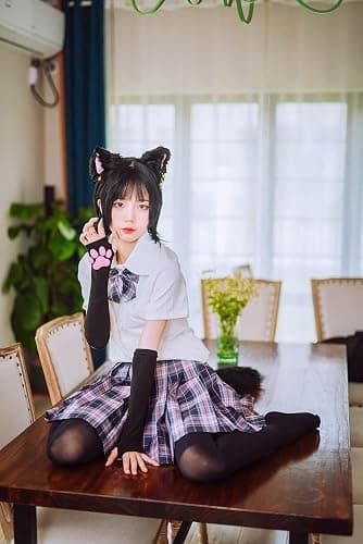 HOMEGYMFREE Cute Cat Paw Mittens Gloves, Kawaii Cat Cosplay Kawaii Soft 3D Toes Beans Fingerless Cat Claw Paws Pad Sleeve thumbnail 4