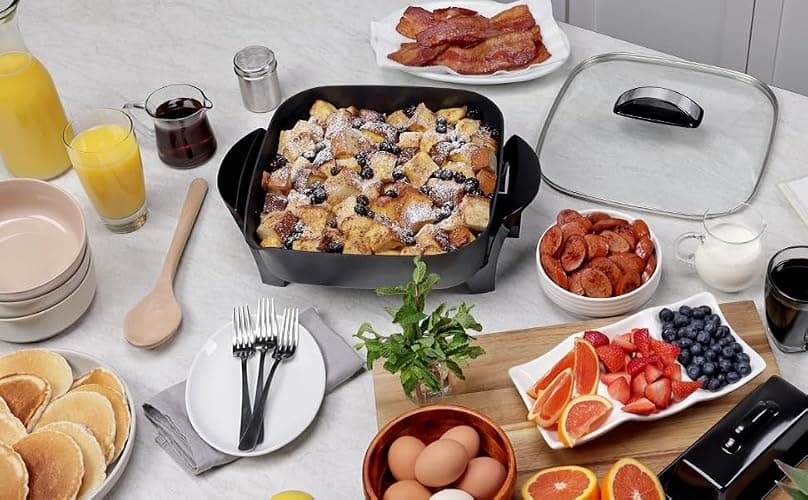 Presto 07117 12" Electric Skillet with glass cover thumbnail 2