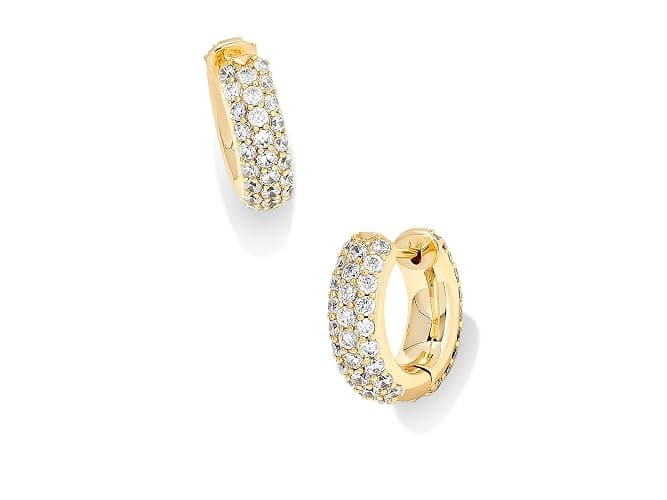 Kendra Scott Mikki Pave Huggie Earrings, Fashion Jewelry For Women - Image 1