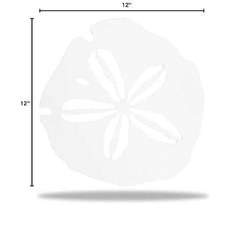 Riverside Designs Coastal Sand Dollar Ocean Beach Metal Art Steel Wall Decor (12", White) thumbnail 6