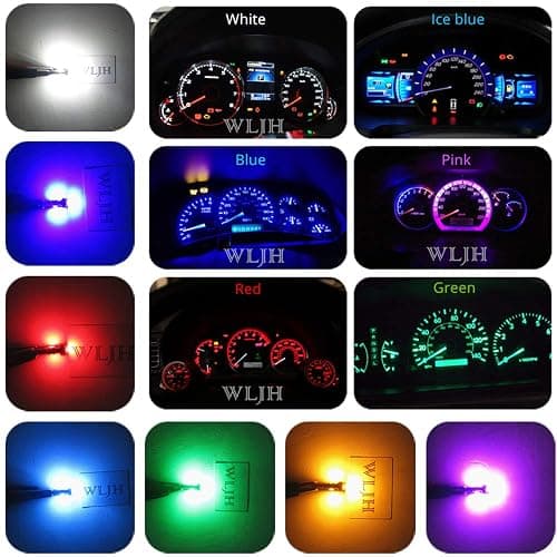 WLJH Red Instrument Panel Gauge Cluster Dash Lights Full Led Light Package Kit for Dodge Ram 1500 2500 3500 1994-2001, Pack of 20 thumbnail 3