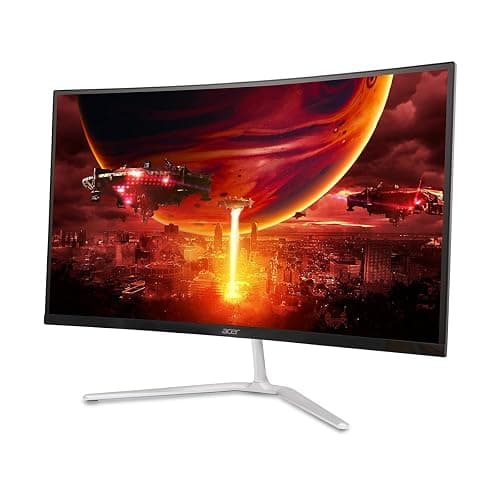 Acer 27" WQHD 2560 x 1440 1500R Curved PC Gaming Monitor | AMD FreeSync Premium | Up to 170Hz Refresh | 1ms VRB | VESA Mount | HDR10 | 1 x Display Port 1.2 & 2 x HDMI 2.0 | EDA270U Pbmiipx | Silver - 27-inch - WQHD thumbnail 9