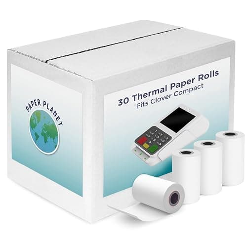 PaperPlanet Thermal Receipt Paper for Clover Compact | 30 Rolls - Image 1