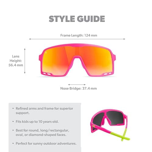 #5 Knockaround Campeones Wraparound Sunglasses for Kids - Performance Lenses with Full UV400 Protection thumbnail 6