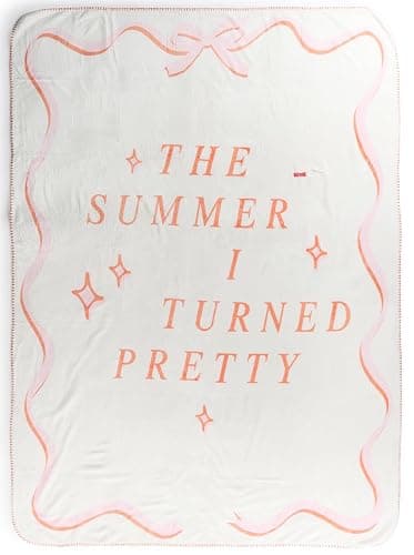 Jay Franco Plush Throw Blanket – Soft & Comfy 50x70 Inches Throw for Couch or Bed – Cozy Home Décor for Living Room & Bedroom, Ivory - The Summer I Turned Pretty - Image 1
