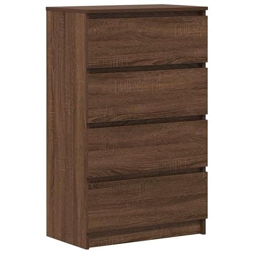 vidaXL Credenza Rovere Marrone 60x35x98,5 cm Legno di ingegneria - Image 1