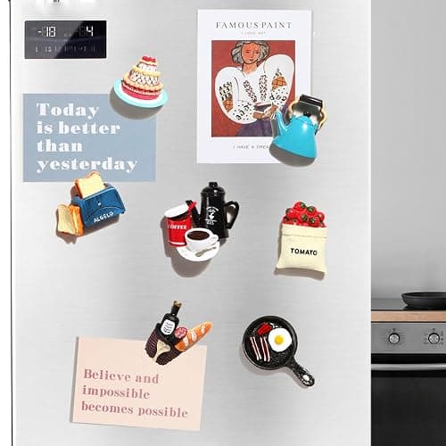 Food Fridge Magnets for Fridge Fun Cute Magnet Refrigerator Stickers for Kitchen Magnet Decorative Strong Resin Magnets Home Decor Office 7PACK thumbnail 2