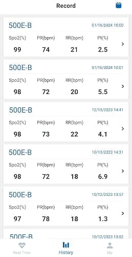 Zacurate 500E-B Wireless Bluetooth Fingertip Blood Pulse Oximeter Monitor with FREE App, SpO2, Heart Rate, Plethysmograph, and Perfusion Index Finger Oxygen Sensor Meter thumbnail 2