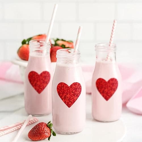 Anwyll Heart Stickers - Glitter Red Heart Stickers 480Pcs 1Inch Love Sticker Self-Adhesive Valentines Day Hearts Shaped Sticker for Kids Classroom Reward Envelope Seal Birthday Wedding Favor thumbnail 7