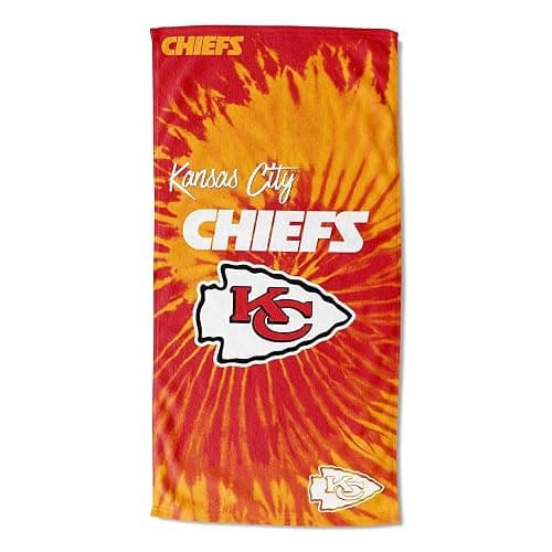 Northwest NFL Kansas City Chiefs Unisex-Adult Beach Towel, 30" x 60", Psychedelic - Image 1