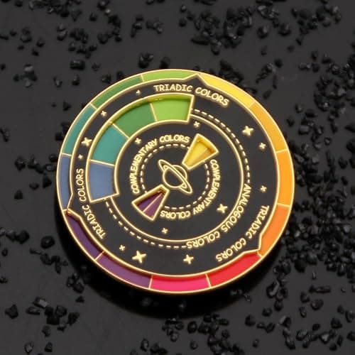 Color Wheel Enamel Pin - Funny What To Eat Food Pin - Aesthetic Gifts for Teens Women and Men thumbnail 4