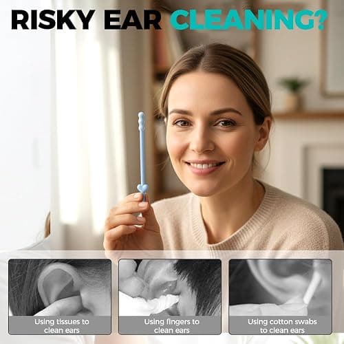 Sticky Cleaning Ear Stick, Gentle Reusable Soft Spiral Head Adhesive Ear Pick for Safe Ear Cleaning, Sticky Swabs for Kids & Adults (24) thumbnail 5