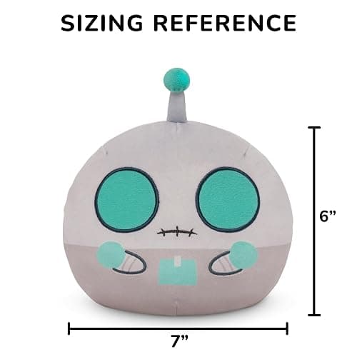 TeeTurtle Invader Zim Reversible 6" Gir Plushie - Robot + Dog Disguise - Cute Kawaii Nickelodeon Soft Stuffed Animal thumbnail 2