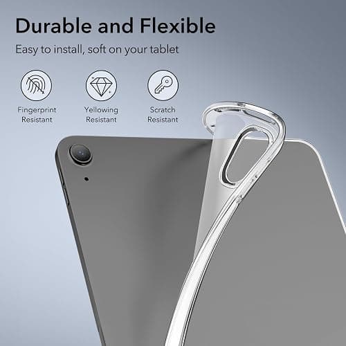 ESR for iPad Air 11 Inch Case M3/M2 (2025/2024), iPad Air 5th/4th Gen(2022/2020), Slim&Light, Yellowing Resistant, Transparent Back Cover, Supports Pencil Pro&Pencil (USB-C), Zero Series, Clear thumbnail 4