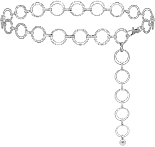 HIQUACC Women's Chain Belt Metal Waist Belt Chunky Belly Link Belt - Image 1