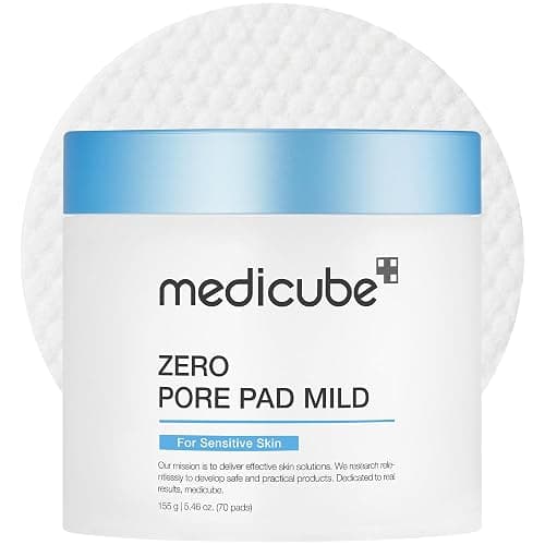 Medicube Zero Pore Pads Mild 2.0 (70 Pads) - Gentle Calming Toner Pads for Exfoliation, Minimizing Pores, and Blackhead Removal with PHA - Ideal for All Skin Types - Korean Skin Care - Mild Pads - 70 Count (Pack of 1) - Image 1