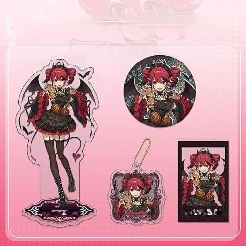 JUSONGKWCP KasaneTetos Cosplay Deko 8 Stück | Anime Figur Stand, Karte, Abzeichen, Anhänger| KasaneTetos Cosplay Zubehör Set thumbnail 5