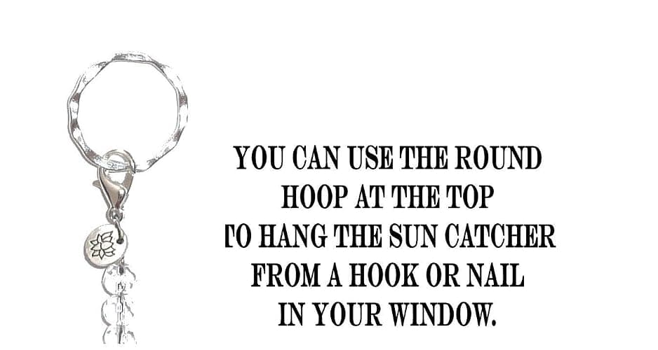 SunCatcher Crystal, Rear View Mirror Car Charm Ornament, Hanging Pendent 30mm, Comes in a Gift Bag. (1 38mm Icicle Crystal) - 1 38mm Icicle Crystal thumbnail 2