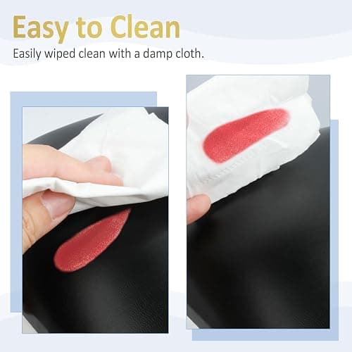 Nail Arm Rest, Arm Rest for Nails Tech, Foldable Nail Tech Client Arm Rest, PU Leather Nail Hand Rest, U Shape Manicure Hand Rests for Foot Hand Rest, Black thumbnail 5