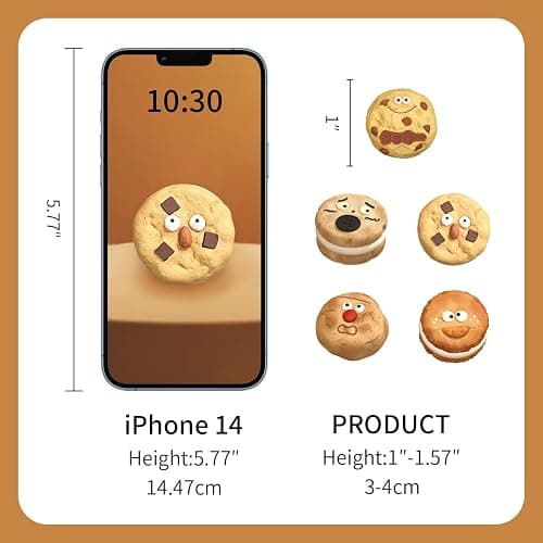 Popobox 6 Pcs Squeezable Cookie Series Blind Box Figure, Multi-Purpose Capsule Toys Dispenser, Cute Stress Relief Simulation Squeeze Toy for Gift Party thumbnail 2