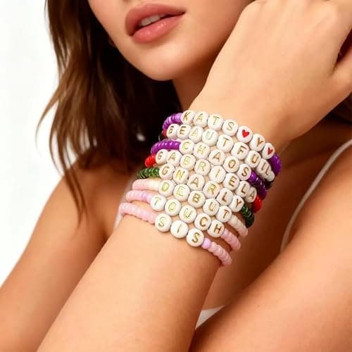 CeKaphely 8PCS KATSEYE Merch Bracelets for Women Album Inspired Friendship Bracelets Gifts for Fans Concert Outfits thumbnail 5