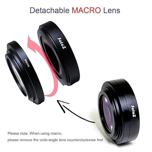 FotoZ 40.5mm 0.75x Mini Wide Angle Conversion Lens(w/Macro), for Sony ZV-1F ZV-E10, ZV-E10 MarkII A6400 A6700 Accessories, Compatible with kit Lens 16-50mm, PZ 16-50mm OSS II (Black) thumbnail 4