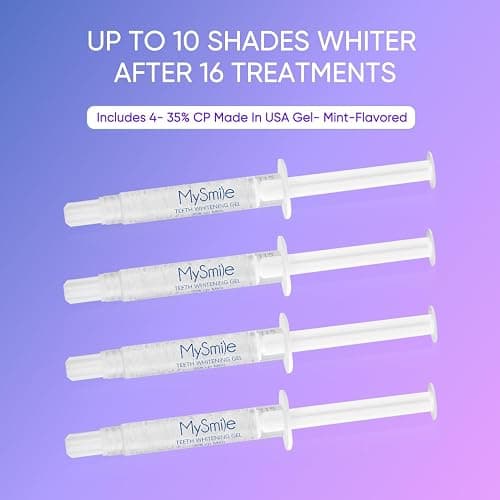 MySmile Deluxe 10 Min Teeth Whitening Kit with 28 LED Light, 35% Carbamide Peroxide Teeth Whitening Gel, Helps Remove Years of Stains from Coffee, Soda, Wines, Smoking, Food thumbnail 3