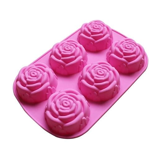 Leaf Silicone Oval Soap Mold Tray Homemade Edible Brownie DIY Tray Mould (Rose Soap) - Rose Soap - Image 1
