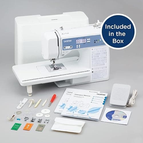 Brother Sewing and Quilting Machine, Computerized, 165 Built-in Stitches, LCD Display, Wide Table, 8 Included Presser Feet, White, 20x12x17 thumbnail 8