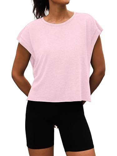 3rd hill Women Open Back Workout Shirts Short Sleeve Tops Casual Yoga Y2k Athletic Gym Running Crop Tees thumbnail 4