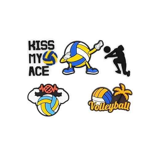 Volleyball croc charms thumbnail 6