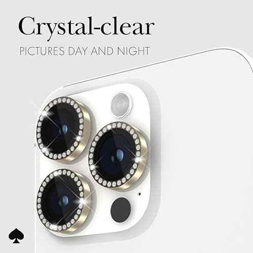 kate spade new york iPhone 15 Pro/iPhone 15 Pro Max Camera Lens Protector with Aluminum Rings - Crystal thumbnail 7