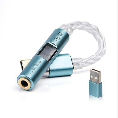 NK1 MAX USB C to 3.5mm Audio Adapter, Type C to Headphone Aux Jack Dongle Cord 32Bit/384kHz HiFi DAC Dongle Cable Compatible with iPhone 16 Pro Max/15 Pro/15, Samsung Galaxy S24 (Mint Green) - Image 1