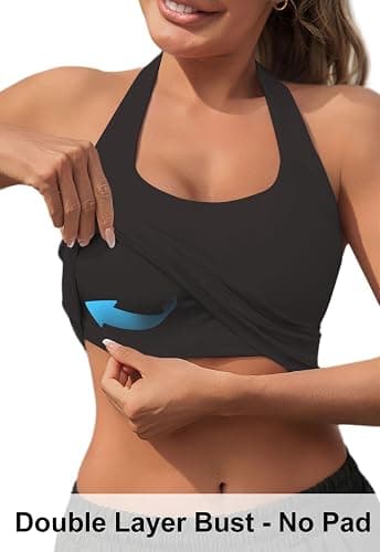 MAOECO Womens Tank Tops Sexy Halter Neck Going Out Tops Summer 2026 Trendy Backless Workout Shirts Sleeveless Y2k Clothes thumbnail 4