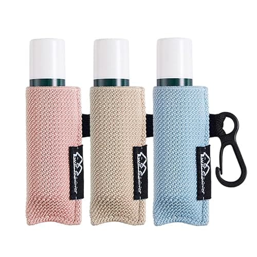 WK IEASON Lip Balm Holder Keychain Single 3pcs Clip on Chapstick Keychain Sleeves Holder Pouch Tight-Knit Elastic Lipstick Key Chain Holder - Image 1