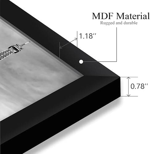 Abtgt 20x30 Picture Frame with 18x24 Mat for Wall Art, 3 Pack Black | Gallery Wall 20x30 Frame Set of 3, Easy to Change Pictures, Wall Horizontal or Vertical Display for Home Decor. thumbnail 4