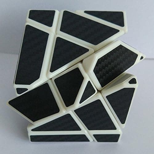 CuberSpeed Ghost 3x3 White with Black Sticker Magic Cube 3x3 Ghost White 3x3x3 Speed Cube Black Sticker thumbnail 2