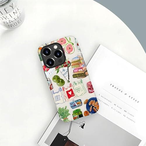 Piodaidy Compatible with iPhone 16 Pro,Durable & Shockproof Phone Case Cover Design - Summer Vegetable Book Collage thumbnail 6